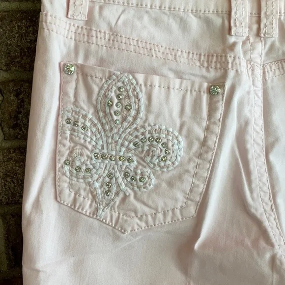 Ethyl jeans two capri size 8 colors pale pink and orange - Picture 10 of 12